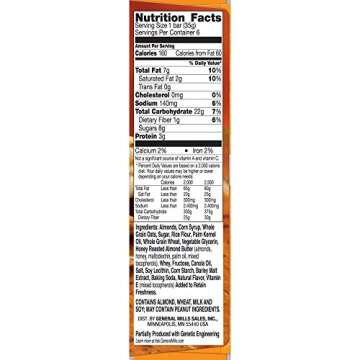 Nature Valley Granola Bars, Sweet and Salty Nut, Almond, 6 Bars, 7.2 OZ (Pack of 8)