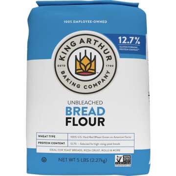 King Arthur F King Arthur Flour Unbleached Bread Flour, 5 Pound (Packaging May Vary),, 5 Pound ()