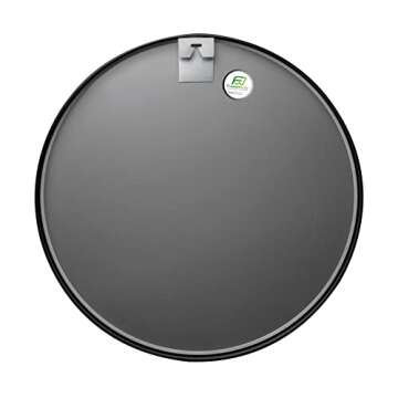 FrameWorks 28" Deluxe Contemporary Black Circular Aluminum Mirror