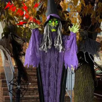 Sound Activated Animated Witch for Halloween Decor