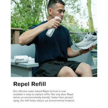 Jason Markk Repel Spray Refill, Shoe Cleaner, Water & Stain Repellent, Non-Aersol, Sneaker Care, Ideal for Footwear, Safe for Leather, Suede, Nubuck, Cotton, Knits, 5.4oz