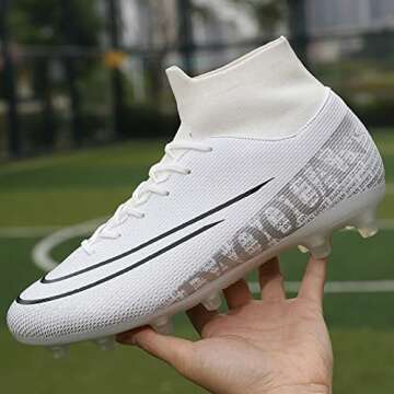 Qzzsmy Soccer Shoes Outdoor,Ag Football Shoe Boys Sports Shoes Outdoor/Indoor Cleats GMCD2028-M2-40