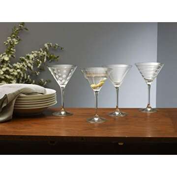 Mikasa Cheers Martini Glass, 10-Ounce, Set of 4