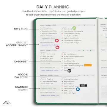 Undated, 2025 Planner, 8.5" x 11" - The #1 Productivity Planner to Achieve Your 2025 Goals - Planner 2025-2026 by PRODUCTIVITY STORE (A4, GREEN)