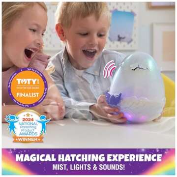 Hatchimals Alive, Mystery Hatch Draggle, Surprise Interactive Toy & Egg with Mist, Lights & Sounds (Styles May Vary), Kids Toys for Girls & Boys