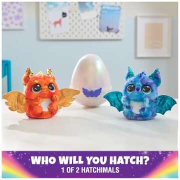 Hatchimals Alive, Mystery Hatch Draggle, Surprise Interactive Toy & Egg with Mist, Lights & Sounds (Styles May Vary), Kids Toys for Girls & Boys