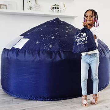 The Original Patented AirFort - Build A Fort in 30 Seconds, Inflatable Fort for Kids, Play Tent for 3-12 Years, A Playhouse Where Imagination Runs Wild, Fan not Included (Starry Night)