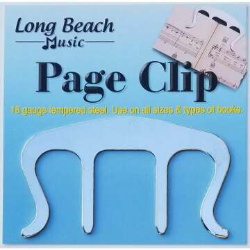 Music Book Clip - Essential Page Holder for Sheet Music