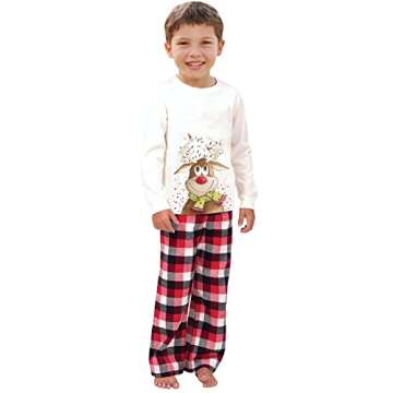 OAKFashion Christmas Family Pajamas Sets, Christmas Family Matching Pajamas Sleepwear Pjs Xmas Jammies Holiday (Dog, S, 255)