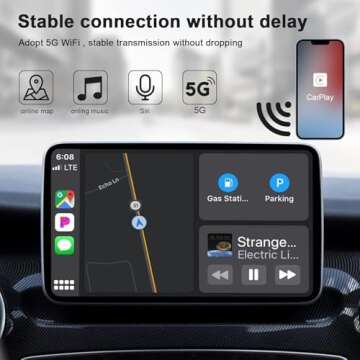 Wireless CarPlay Adapter, Converts Wired to Carplay Wireless Adapter for iPhone, Plug and Play-Seamless Fast Response Stable Bluetooth Connection CarPlay for Apple iPhone iOS 10+ and Cars