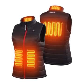 ANTARCTICA GEAR Women's Heated Vest With 16000mAh Battery Pack, Rechargable Lightweight Heated Vest for Winter Outdoor