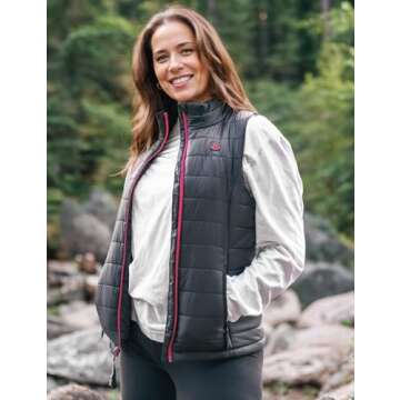 ANTARCTICA GEAR Women's Heated Vest With 16000mAh Battery Pack, Rechargable Lightweight Heated Vest for Winter Outdoor