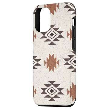 iPhone 12/12 Pro Western Boho Aztec Pattern Country Southern Chic Rustic Case