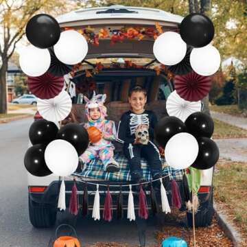 Halloween Trunk or Treat Car Decorations Kit with Skeleton Design, Large Halloween Decor for SUV Car Archway Garage Party Supplies Halloween Decorations Outside