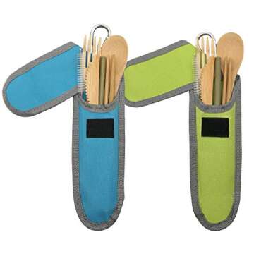 Bamboo Travel Utensils Set - Eco-Friendly Cutlery