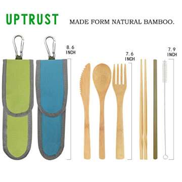 Bamboo Travel Utensils Set - Eco-Friendly Cutlery