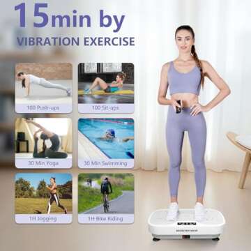 DamKee Vibration Plate Exercise Machine, Vibration Plate for Lymphatic Drainage, 9 Modes Whole Body Workout Vibrating Fitness Platform for Weight Loss & Shaping, Wellness - Home Gym Equipment (A-2)