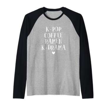 Kdrama Merchandise Korean Drama Merch K-pop K-Drama Kpop Raglan Baseball Tee