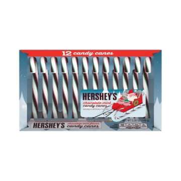 Hershey's Candy Canes - Chocolate Mint - 12 Count