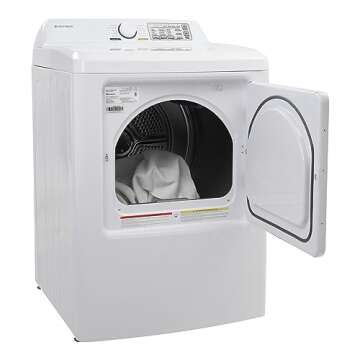 West Bend Clothes Dryer Front Load Electric, 6.7-Cu.Ft, White