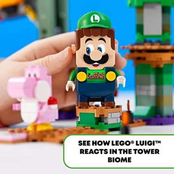 LEGO Super Mario Adventures with Luigi Starter Course Toy for Kids, Interactive Figure and Buildable Game with Pink Yoshi, Birthday Gift for Super Mario Bros. Fans, Girls & Boys Ages 6 and Up, 71387