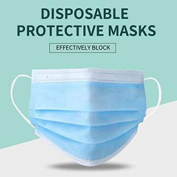 100 Pack Medical Disposable Face Masks - 3 Layer Protection for Daily Use