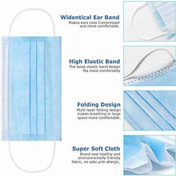 100 Pack Disposable Face Masks - 3 Layer Safety