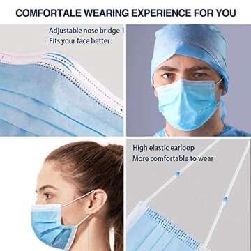 100 Pack Disposable Face Masks - 3 Layer Safety