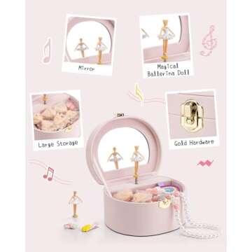 Vlando Musical Jewelry Box - Ballerina & Decor for Girls