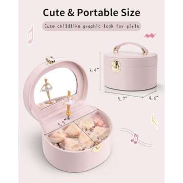 Vlando Musical Jewelry Box - Ballerina & Decor for Girls