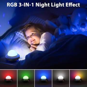 Oloaxolx Rechargeable Disco Ball, Party Lights Night Light 2 in 1 RGB Dj Lighting Strobe Lamp with Sound Activated 6 Modes for Home Room Dance Parties Birthday Halloween Christmas Decorations