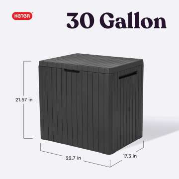 Keter 30 Gallon Resin Outdoor Storage Box - Stylish Storage