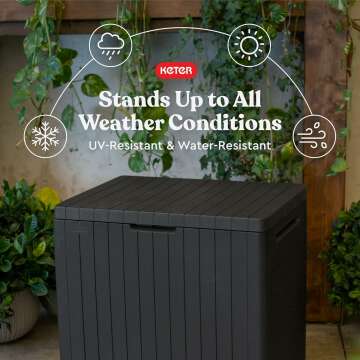 Keter 30 Gallon Resin Outdoor Storage Box - Stylish Storage