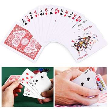 LotFancy Playing Cards, 12 Pack, Decks of Cards Bulk, Poker Size, Standard Index, for Blackjack, Euchre, Canasta Card Game, 6 Blue and 6 Red, Casino Grade Poker Cards