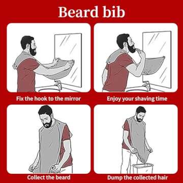 Beard Bib Beard Apron Gifts for Men, Mens Stocking Stuffers, Unique Stocking Stuffers for Men Him, Men Stocking Stuffers for Christmas for Husband Boyfriend Dad, Stocking Stuffers for Adults Men