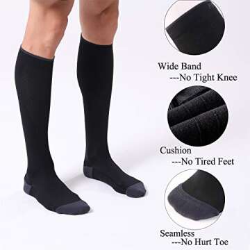 FITRELL 3 Pairs Compression Socks - Circulation Support