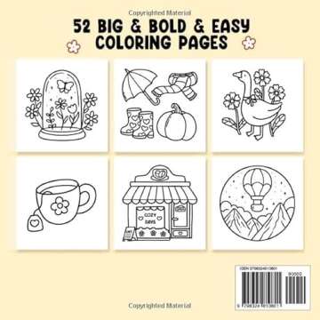 Stress Relief: Coloring Book for Adults and Kids, Bold and Easy, Simple and Big Designs for Relaxation Featuring Animals, Landscape, Flowers, Patterns, Cute Things And Many More (Bold & Easy Coloring)