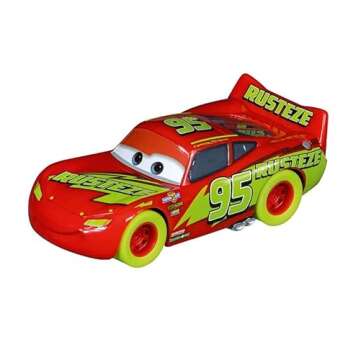 Carrera 64220 Disney Pixar Cars Lightning McQueen Glow Racer 1:43 Scale Analog Slot Car Racing Vehicle GO!!! Slot Car Toy Race Track Sets