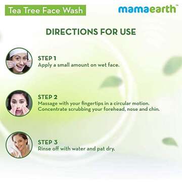 Mamaearth Tea Tree Face Wash with Neem – Acne Control Wash, 100ml