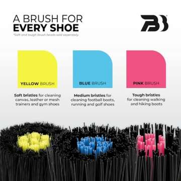 boot buddy 3.0 Shoe & Boot Cleaner Brush - Complete Shoe Cleaning Kit - Shoes, Boots & Trainers - 3 Detachable Shoe Brush Heads, Shoe Cleaning Solution & Towel - Clean Every Shoe in Your Collection