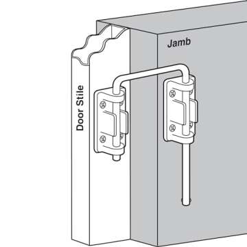 Prime-Line U 9847 Patio Sliding Door Loop Lock – Increase Home Security, Install Additional Child-Safe Security, 2-1/8 In. Hardened Steel Bar with Diecast Base, Chrome Plated (Single Pack)