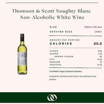 Thomson & Scott Noughty Blanc Dealcoholized White Wine from South Africa, 750ml (1)