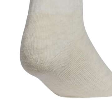 adidas Women's Athletic Cushioned Crew Socks (6-Pair) with arch compression, Alumina Beige/White/Wonder Beige,Medium