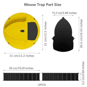 Mice Mouse Trap Bucket Flip Lid,Mouse Trap Bucket Indoor Outdoor,Humane Mouse Trap,Mouse Trap Bucket Lid Auto Reset | 5 Gallon Bucket Compatible | Mouse Rats Trap Bucket Lid(2Packs)