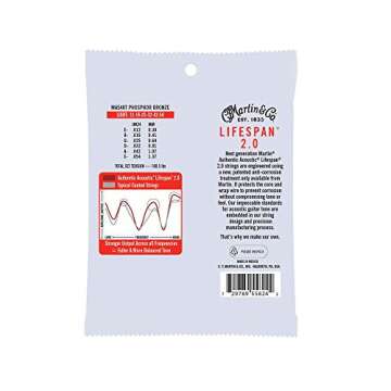 Martin Authentic Acoustic Guitar Strings - Lifespan 2.0 Treated