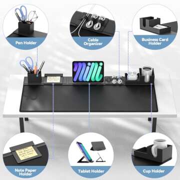 KDD 6-in-1 Desk Pad & Organizer Set - Ultimate Office Solution