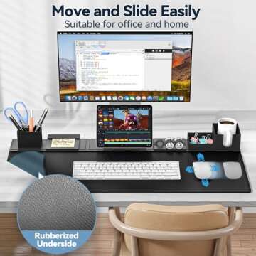 KDD Desk Pad & Organizer - 6 in 1 Solutions for Your Desk