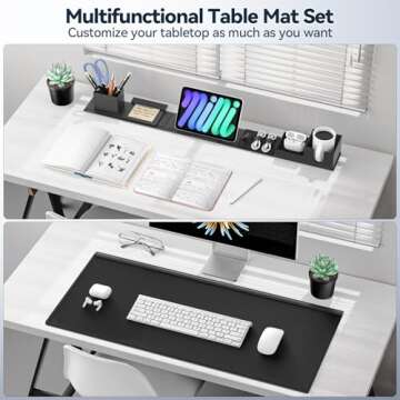 KDD Desk Pad & Organizer - 6 in 1 Solutions for Your Desk