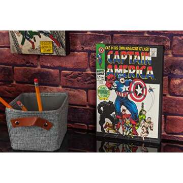 Marvel Comics Captain America #100 Comic Book Canvas Art | Collectible Captain America Poster | Measures 9 x 5 Inches