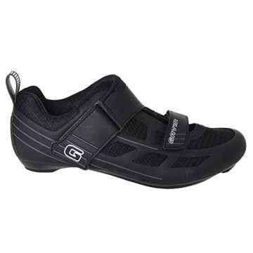 Gavin Triathlon/Road Mesh Cycling Shoes Mens Womens, 40 EU Black